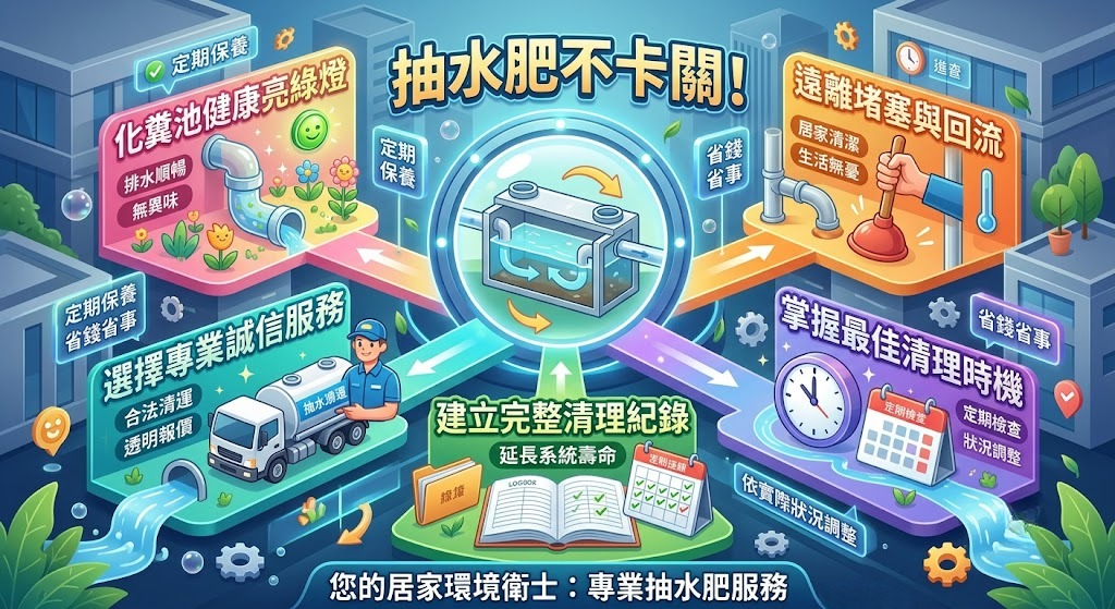 抽水肥多久一次?化糞池滿了的徵兆、流程與注意事項完整指南