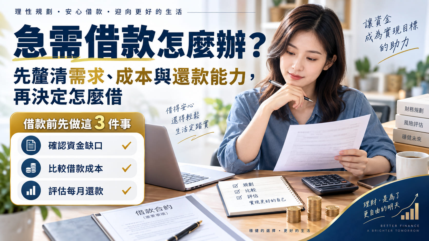急需借款怎麼辦？先釐清需求、成本與還款能力，再決定怎麼借