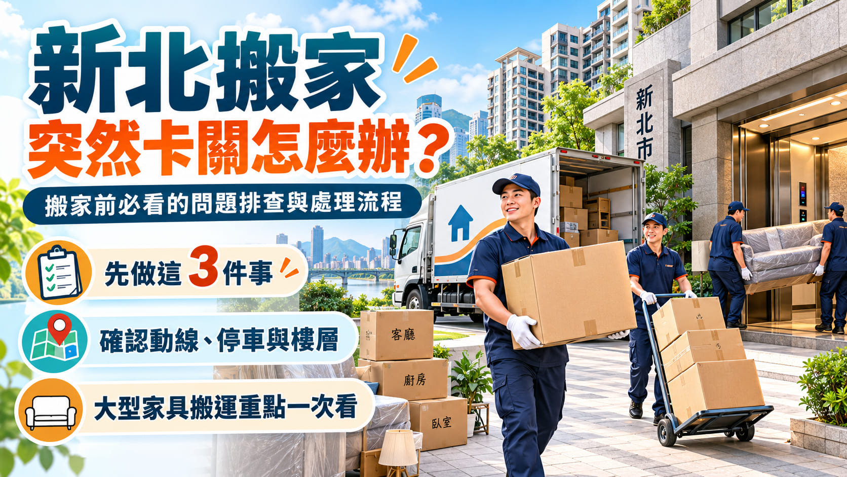 新北搬家突然卡關怎麼辦?搬家前必看的問題排查與處理流程