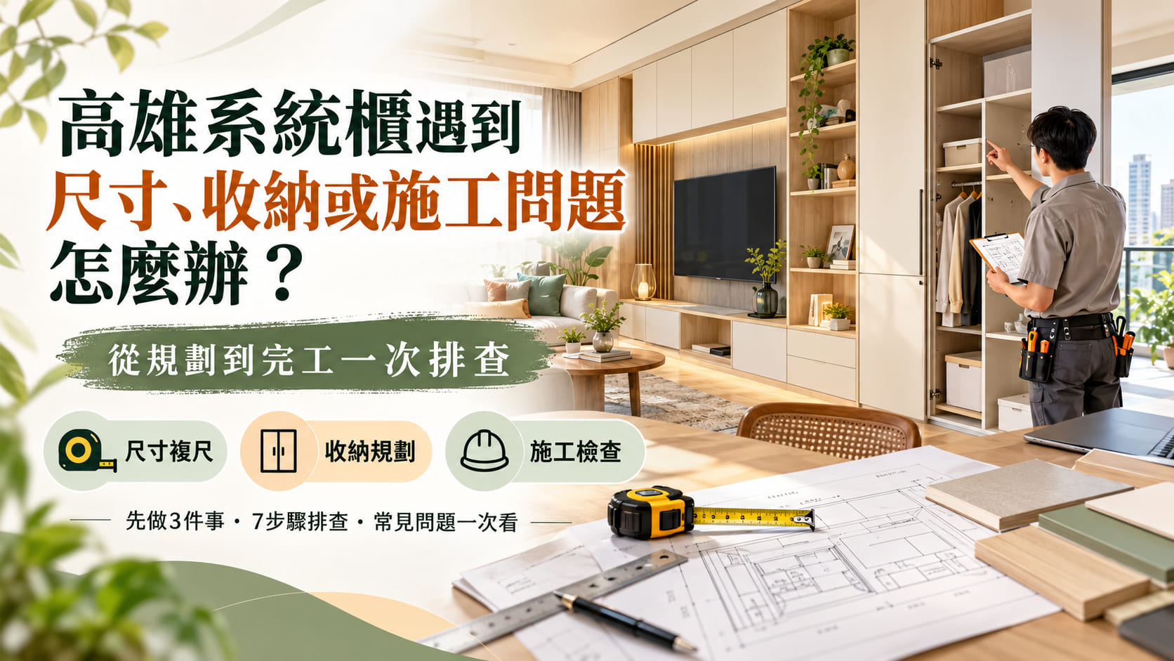 高雄系統櫃遇到尺寸、收納或施工問題怎麼辦?從規劃到完工一次排查